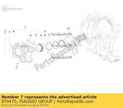 Aqui você pode pedir o anel de compressão 1 ° cava em Piaggio Group , com o número da peça 879475: