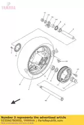 Here you can order the bearing from Yamaha, with part number 933060780900: