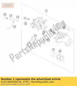ktm 6101308000030 pinça de freio traseira 07 - Lado inferior