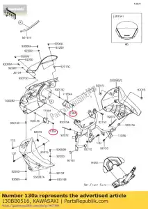 kawasaki 130BB0516 à boulon, 5x16 commun - La partie au fond