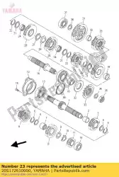 Ici, vous pouvez commander le engrenage, 6ème roue auprès de Yamaha , avec le numéro de pièce 20S172610000: