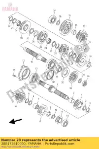 yamaha 20S172610000 engrenage, 6ème roue - La partie au fond