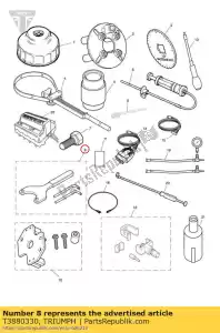 triumph T3880330 gear locking pins & wrench - Bottom side