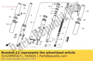 Honda 51420MEA671 geval, r. bodem - Onderkant