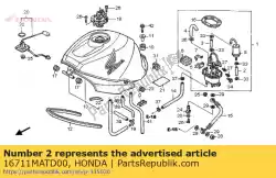 Qui puoi ordinare tubo flessibile a, pompa da Honda , con numero parte 16711MATD00: