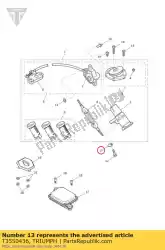 Here you can order the washer, m6-elongated, s/s from Triumph, with part number T3550436: