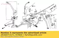 28300KT1671, Honda, Arm assy., kick starter honda xr 250 1986 1987 1988 1989 1990 1994 1995, Nowy