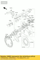 430820006, Kawasaki, plaquettes de frein kawasaki kx 250 2004 2005, Nouveau