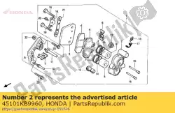 Here you can order the no description available at the moment from Honda, with part number 45101KB9960: