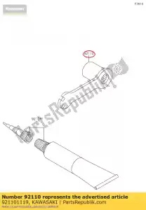 Kawasaki 921101119 clé à outils - La partie au fond