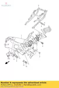 suzuki 4192119F11 parafuso, cárter - Lado inferior