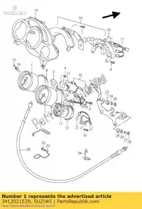 Suzuki 3412021E20 compteur de vitesse e2 - La partie au fond