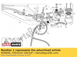 Aprilia 858898, Bremsschlauch vorne, OEM: Aprilia 858898