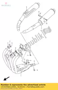 suzuki 1431046E12H01 corps, silencieux rh - La partie au fond