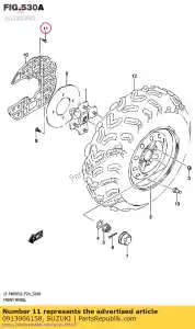 suzuki 0913906158 screw,front dis - Bottom side