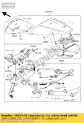 Tutaj możesz zamówić cover-tail, cnt, c. T. Niebieski od Kawasaki , z numerem części 360400058235: