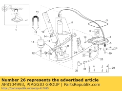 Aprilia AP8104993, Mannelijke tip unie, OEM: Aprilia AP8104993