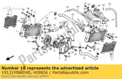 Aquí puede pedir quedarse, r. Montaje del radiador de Honda , con el número de pieza 19131MBBD40: