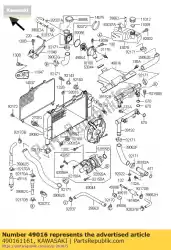 Here you can order the cover-seal,heat zx600-e1 from Kawasaki, with part number 490161161: