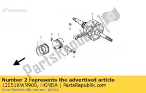 Honda 13051KWN900 conjunto de anéis, pistão (1,00) ( - Lado inferior
