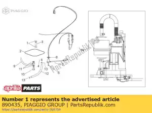 Piaggio Group 890435 hose clamp - Bottom side