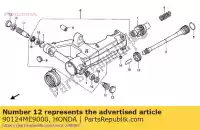 90124ME9000, Honda, bout, l. rr. vork draaipunt honda ntv 650 1988 1989 1990 1991 1993, Nieuw