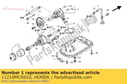Aqui você pode pedir o panela, óleo em Honda , com o número da peça 11210MCS010: