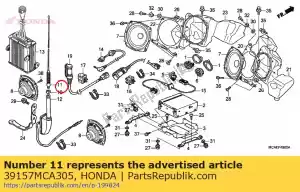 Honda 39157MCA305 elemento de antena (c - Lado inferior