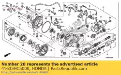 Ici, vous pouvez commander le cale e, boîtier différentiel auprès de Honda , avec le numéro de pièce 41635HC5000: