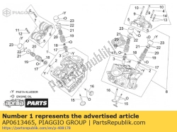 Aprilia AP0613465, Vorderer zylinderkopf kpl., OEM: Aprilia AP0613465