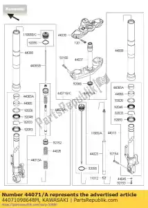 kawasaki 44071098648M damper-assy, ??fork, rh, blac kle65 - Il fondo