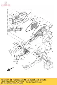 yamaha 5TNE443G0000 leiding, afvoer 2 - Onderkant