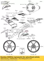 560542039, Kawasaki, mark, lwr cowl., kawasaki kawasaki zx6r ninja r zx 6r abs zx636 636 se 600 , Novo