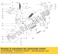 62294000B5, Piaggio Group, placa de identificação hi-per2 piaggio nrg 50 1998, Novo