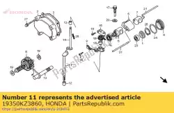 Here you can order the shaft comp., pinion from Honda, with part number 19350KZ3860: