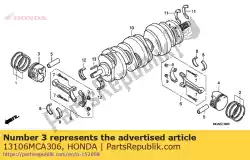 Qui puoi ordinare pistone, r. (1. 00) da Honda , con numero parte 13106MCA306: