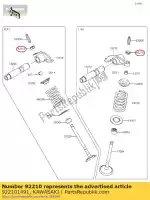 922101491, Kawasaki, dado, blocco regolazione valvola kawasaki klx  a c dtracker d l klx110 kvf360 4x4 tracker 125 klx125 150 br125 z125 pro krt klx110l klx140l klx140 klx150bf replica klx140r 110 360 140 , Nuovo