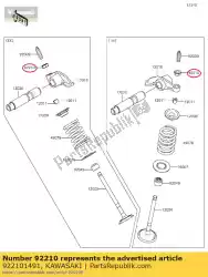 Qui puoi ordinare dado, blocco regolazione valvola da Kawasaki , con numero parte 922101491: