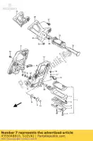 4355048B10, Suzuki, apoio para os pés de borracha suzuki gsx 550 1100 1985 1986 1987 1988 1989 1990 1991 1992 1993 1994, Novo