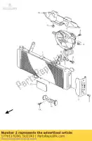 1776117G00, Suzuki, couvercle, radiateur suzuki sv 650 2003 2004 2005 2006 2007 2008 2009 2010 2015, Nouveau