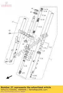 yamaha 5VU231730000 fuso, cone - Lado inferior