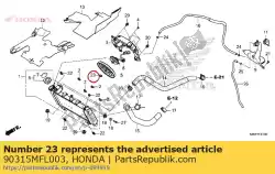 Qui puoi ordinare flangia dado 3mm da Honda , con numero parte 90315MFL003: