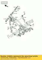 310641059, Kawasaki, pipe-comp vn750-a2 kawasaki vn 750 1986 1987 1988 1989 1993 1994, Nowy