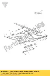 reserveonderdelenset lang s/a van Triumph, met onderdeel nummer T2051695, bestel je hier online: