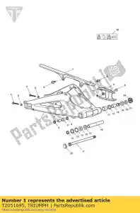 triumph T2051695 reserveonderdelenset lang s/a - Onderkant