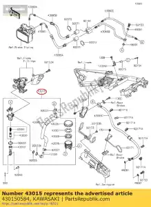 kawasaki 430150584 cylinder-assy-master, rr zx1400 - Onderkant