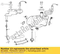 863660, Piaggio Group, Abraz.elast.d 10.4-11 (201607) derbi atlantis cc t e 50 2, Nuovo