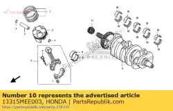 Here you can order the bearing c, crankshaft(green) from Honda, with part number 13315MEE003: