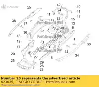 623635, Piaggio Group, Onderste spoilersluiting piaggio x x evo zapm36401 zapm36601 125 150 200 250 2005 2006 2007 2016, Nieuw