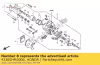 43360HM3006, Honda, frein de stationnement com honda trx300ex fourtrax sporttrax sportrax 300 , Nouveau